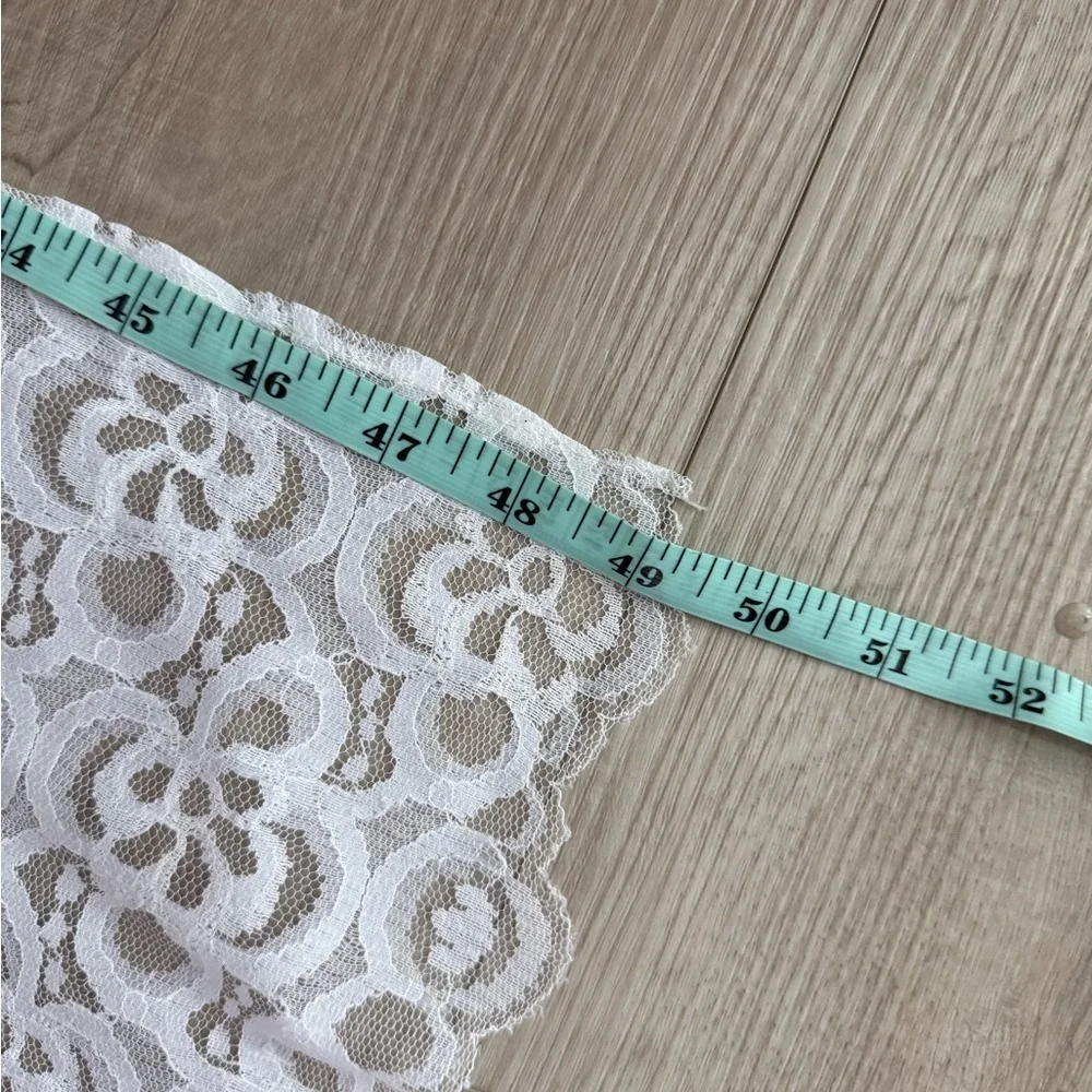 White lace overlay
